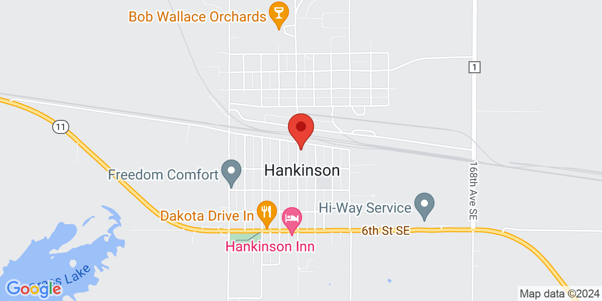 Map of Hankinson Public Library